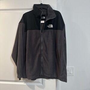 The North Face Black and Gray Zip-Up Fleece